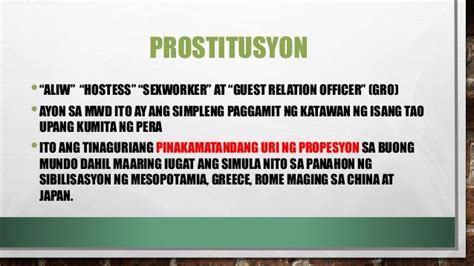 solusyon sa prostitusyon|Ano ang Prostitusyon, Pang.